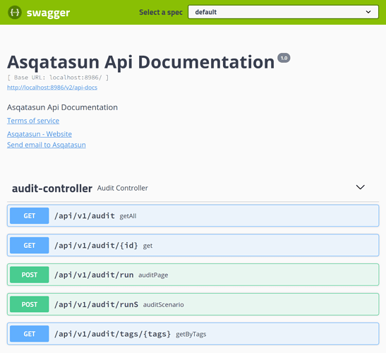 Screenshot of Asqatasun API 5.0.0-rc1